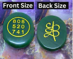 Pre-Energized Green Jade Zibu Coin to Attract Money Cash flow and Wealth Angle Number & Zibu Symbol of Abundance. Natural (Non Synthetic) Cabochon Oval Shape Feng Shui Money Coin