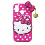 Fastship Rubber Kitty with Cat eye Latkan Case Back Cove for Tecno KE5K /Spark 6 Go - Dark Pink