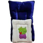 Chinmay Kids Velvet Carrying And Bedding Bag-Dark Blue, White