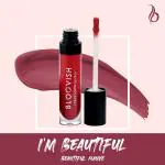 I'm Beautiful - Liquid Matte Lipstick Nude Mauve Pink Shade Transfer Proof Long Lasting