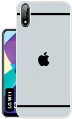 Case Club Silver Silicon Grip Case Back Cover For Lg W11