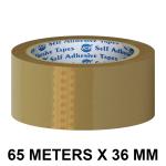 VCR Self Adhesive Brown Cello Tape - 65 Meters in Length - 36mm / 1.5