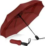 Hemiza Travel Umbrella Windproof Travel Umbrella and Compact Mini Perfect for Car, Golf, and On-the-Go. One-Click Automatic Open and Close Small Travel Umbrella, Windproof and Strong (Red)