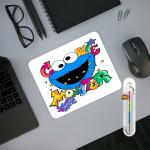 KIDLI Cookie Monster Design Printed 3mm Thick Non-Slip Rubber Mouse Pad for Computer Laptop and Gaming (9 inch X 7.5 inch), (M26)Free USB Cable Protector