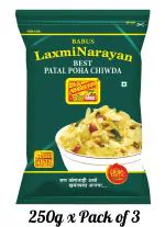 BABUS Laxminarayan Patal Poha Chiwda 0.75kg ( 250g * pack of 3 )