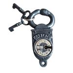 Robin Export Company Crab Lock 1870 PAT-0873 Antique Black Padlock 5 Inch