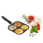 Linasha Non Stick Grill Uttapam Pan|Pancake Maker|Crepe Pan|Moulds Maker 4 In 1 Cavity (Pck-1)
