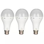 Glowing Night 9W Standard Round LED Bulb (White, Pack of 3)