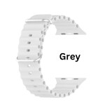 MENASO Silicone Strap Compatible with Applee Watch Band 42mm 44mm 49mm for Women Men Smart Watch Strap (Grey)