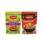Aakash Namkeen - Tikha Mitha Mix & Jhalchanachur Mix 900g each (Pack of 2)
