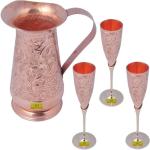 Shivshakti Arts C-1211-3 Jug Glass Set (Copper)