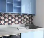 JAAMSO ROYALS Multi colour Horizontal Design With leaves Vinyl Oil Proof Rust Proof Kitchen Wallpaper (100 CM X 60 CM )