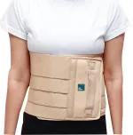 Apex Surgical Elastic, Faabric Beige Abdominal Slim Belt Tummy Reduction Lower Back Brace Provides Pain Relief - 22 - 40 Cm