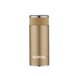 Borosil Hydra Travelsmart Gold 200 ml Stainless Steel Double Wall Vacuum Insulated Travel Mug | 6 Hours Hot & 8 Hours Cold