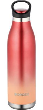 Borosil Red Steel Colorcrush Flask, 700 Ml