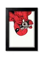 Blue Nexus Spiderman Peter Parker Wall Poster with Wall Frame Room Art Painting Collection A4 size 10x13