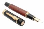 Ledos Jinhao 650 Black Brass, Acrylic Medium Real Redwood Fountain Pen