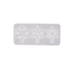 BanteyBanatey Resin Art Silicone Casting Mould Epoxy Mold Silicon Jewellery Moulds DIY Christmas Tree Hanging Decoration Bell Star Charm Flake Design (Pack of 1)