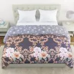 A Homes Grace Dark Grey Polyester Reversible Double Bed Comforter For All Seasons, 230 X 240 cm