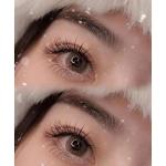 BID Silver Glitter Lash Extensions BID EyeLashes for Eyelash Extensions D Curl Eye Lashes Makeup for Valentine Party (11 mm, D curl) pack of 2