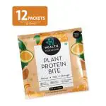 Health Horizons Plant Protein Bites|Orange & Dark Chocolate Flavour|3.9g Protein per bite|Pack of 12