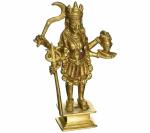 Idol Collections Gold Brass Mother Goddess Kali Statue, 7.5 Inch
