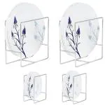 Kitchen Plate Rack, Dish Rack, Non-Slip Kitchen Cabinet,Stainless Steel Dish Holder, Plate Holder