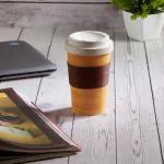 Red Butler Bamboo Fibre Travel Mug - Tumblers 500 ml | Eco-Friendly Unbreakable Reusable for Drinking Tea, Coffee, Juice etc | Home & Office use | (Dark Wooden)