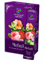 Sri Kanchan Agarbatti Mehak Incense Sticks | Pack of 1, 7 Sticks | 100% Herbal | Low Smoke | Free Bag