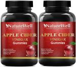 Naturewell Apple Cider Vinegar Gummies For Men, 30 Gummies Each (Pack Of 2)