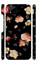 YAPZONE | Multicoloured Roses Black | Designer Printed Hard Back Cover for Realme C20 Premium & Attractive Case for Your Smartphone