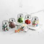 Cello Clear Glass Storage Jar, 300 ml (Set Of 6)