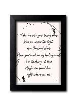 Blue Nexus Love Couple Quotes Valentine Boyfriend Girlfriend Wall Poster with Wall Frame Room Art Painting Collection A4 size 10x13