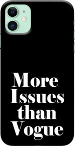 CustomEra Apple iPhone 11 Multicolour More Issues Than Vogue Quote Polycarbonate Hard Case Back Cover
