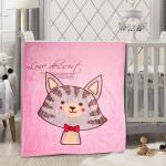 Baby Moo Sweet Tooth Pink Two-Ply Blanket