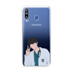 Emble Designer Clear Tranperant Silicone Case For Samsung M30 -Design A29 ( TPU | Soft , Samsung M30 | Multicolor )