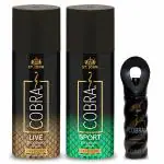 ST-JOHN Deodorant body spray for men & women | 24 hours long lasting Sports & Live Deodorant spray & Cobra Perfume 15 ml (315 ml, Pack of 3)