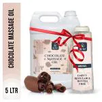 Rubz Chocolate Body Massage Oil | Relaxing, Soothing & Destressing Body Massage Oil For Men & Women | Best For Aromatherapy & Full Body Spa | 5 Litre
