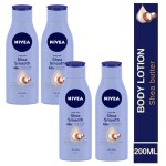 Asl World Cosmo Nivea Body Lotion Shea Smooth Milk 200 Ml (Pack of 4) Dry Skin Type (5 Nivea-shea Smooth-P4)