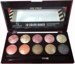 Bingeable Multicolor Hda 64 Hd Pro 10 Color Baked Eyeshadow Palette - 18 G