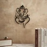 DecorTwist Ganesh Ji Wall Art - Black