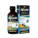 Sapat Ayusas Immunity Booster Syrup, Powerful combination of Kabasura Kudineer and 5 types of Tulsi, Paraben Free, 100% Natural, for low immunity, recurrent cough and ailments (200 ml) Pack of 2
