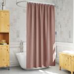 MONKDECOR Self Strip Plain Design PVC 9 ft Long Shower Curtain with Hooks (Copper, Size-54x108 inch)