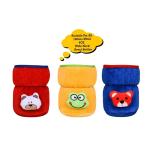 The Little Lookers Bottle Cover for Philips Avent/Wide Neck Feeders Soft Plush Stretchable Baby Feeding Bottle Cover with Easy to Hold Strap (Red, Yellow & Royal Blue, Wide Neck 125ml/4OZ)