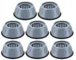 Kuber Industries Shock Absorber Grey Plastic Anti Vibration Pads (9 x 9 x 4 cm) (set of 8)