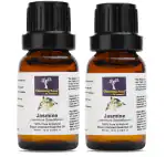Charming Aura - Pack of 2 Jasmine Essential Oil for Skin, Hair Growth, Home Fragrance & Soap Making, Bathing, Pooja, Diffuser, Aroma Therapy, Stress Relief and Relaxation (Jasmine, 30ml)