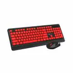 Portronics Key5 Combo Multimedia Wireless Keyboard & Mouse Set/Combo, (Red)