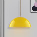 Homesake Hanging Light Pendant Ceiling Lights For Home Decoration, Pendant Light, Home Decor Items For Living Room, Chandelier For Living Room Modern, Antique Home Decor Jhumar (10 Inches, Yellow Metallic Glossy)