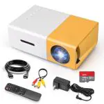 mPix Portable Ultra HD Projector LED Home Theater with Remote Control With 128GB Memory Card