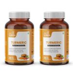Ayukarma Ayurveda Pure Turmeric Capsules Anti-Inflammatory Promote Glowing, Healthy Skin-120 Capsule